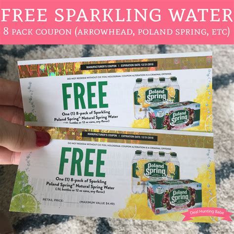 poland springs sparkling water coupon